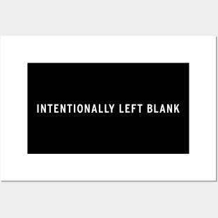 Intentionally left blank Posters and Art